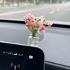 Мини Сакура Лаванда Жасмин Автомобильные Украшения Украшения на Центральную Консоль Яркие Цветы Ваза Стеклянная Ваза Микро Ландшафт Для Подарков