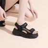 Босоножки с открытым носком 2025 лето новая толстая подошва износостойкая повседневная обувь легкая и нескользящая женская дышащая обувь с перфорацией детская