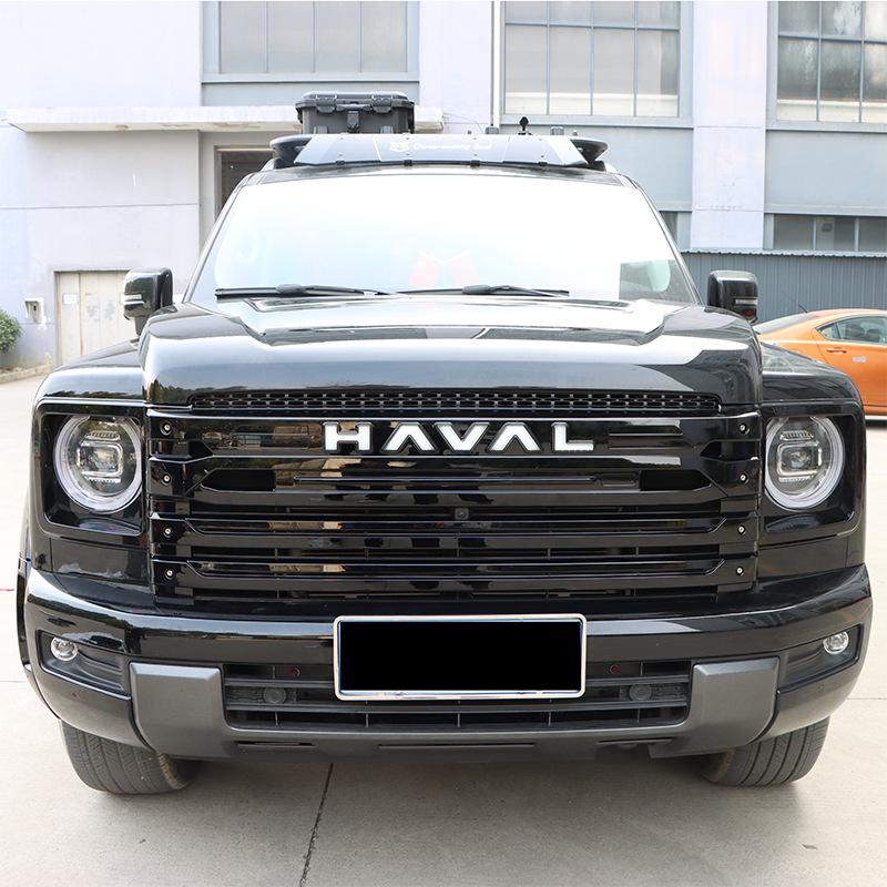 Комплект рамок фар Haval H9 2-го поколения: Решетка, ABS, Светодиодные бусины, Дизайн Черный Воин