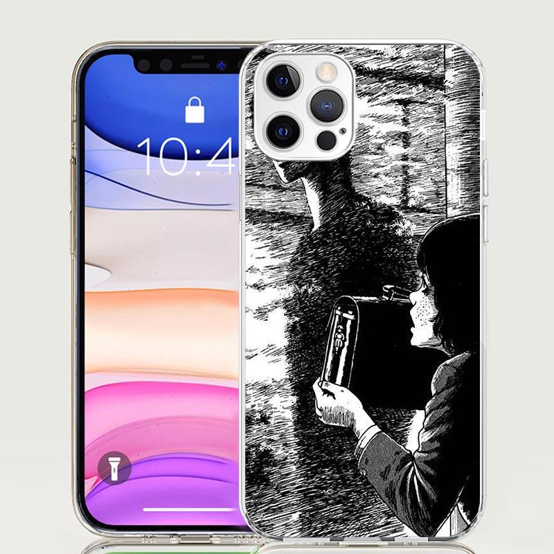 Japanese Horror Comic Anime Phone Case for Apple iPhone 17 Air 16 15 Plus 14 + 13 Mini 12 11 Pro Max 7 8 SE 16Max Soft Shell Cov