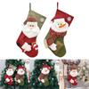 Christmas Stocking Lovely Snowman Santa Patterns For Xmas Tree Hanging Stocking Pendant Candy Gift Bag Christmas Ornament