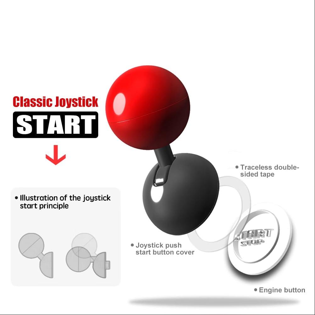 Car Push To Start Button Rocker Car Engine Start Stop Button Joystick One Button Start Lever Automotive Decorative Accessories