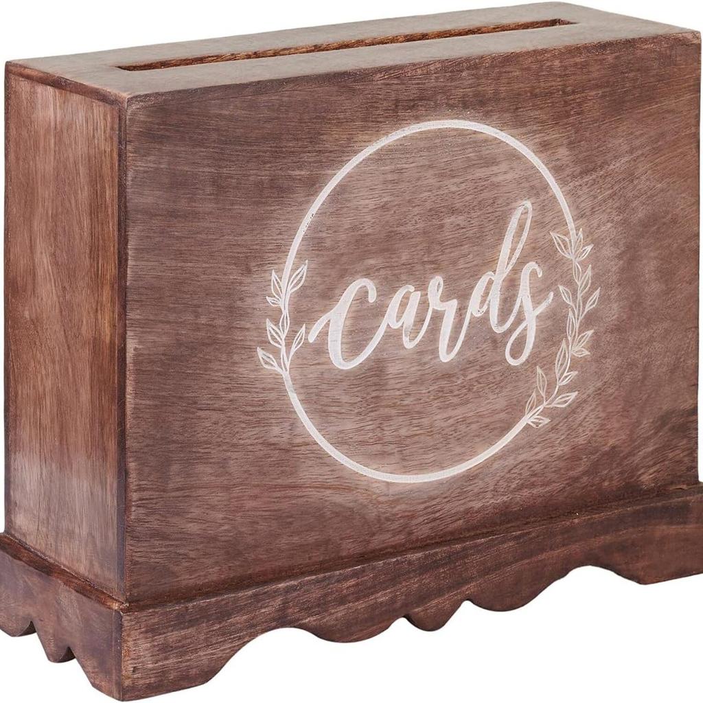 Eximious India Wedding Card Box with Card Slit and Lock 12"X10"X4.5"- Gift Wishing Well Card Box for Weddings, Receptions, Birthdays,...