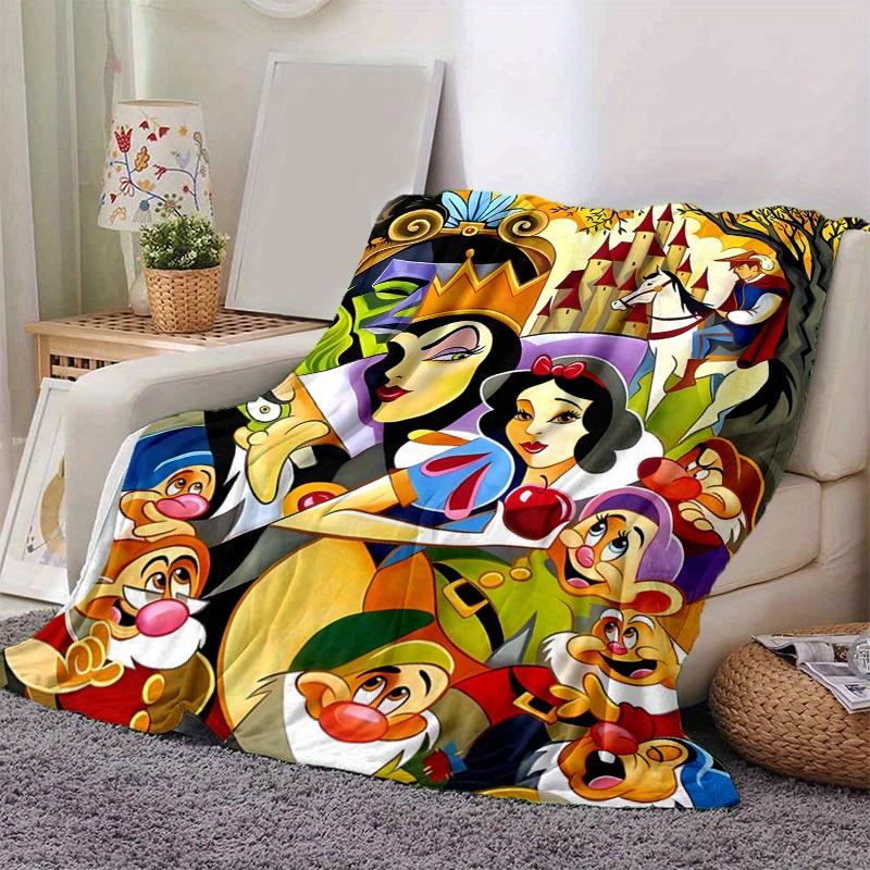 1pc, Snow White and the Seven Dwarfs Home Décor Blanket for Your Living Room, Bedroom, or Outdoor, Flannel Throw Blanket, Ideal as a Sofa Blanket