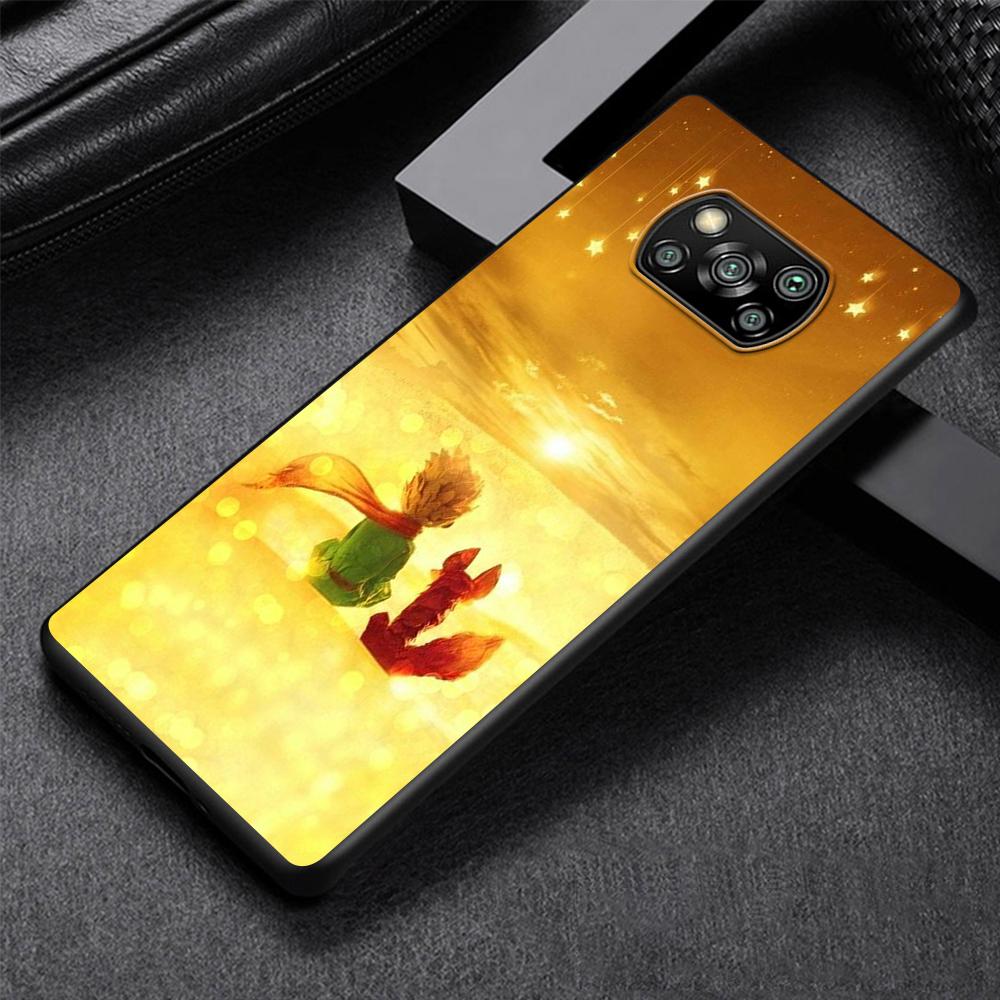Чехол «Маленький принц» с аниме «Космос» для Xiaomi Poco X3 NFC M3 X4 Pocophone F1 M4 Pro F4 F3 GT, черный чехол из ТПУ для телефона Redmi Note 11 9S