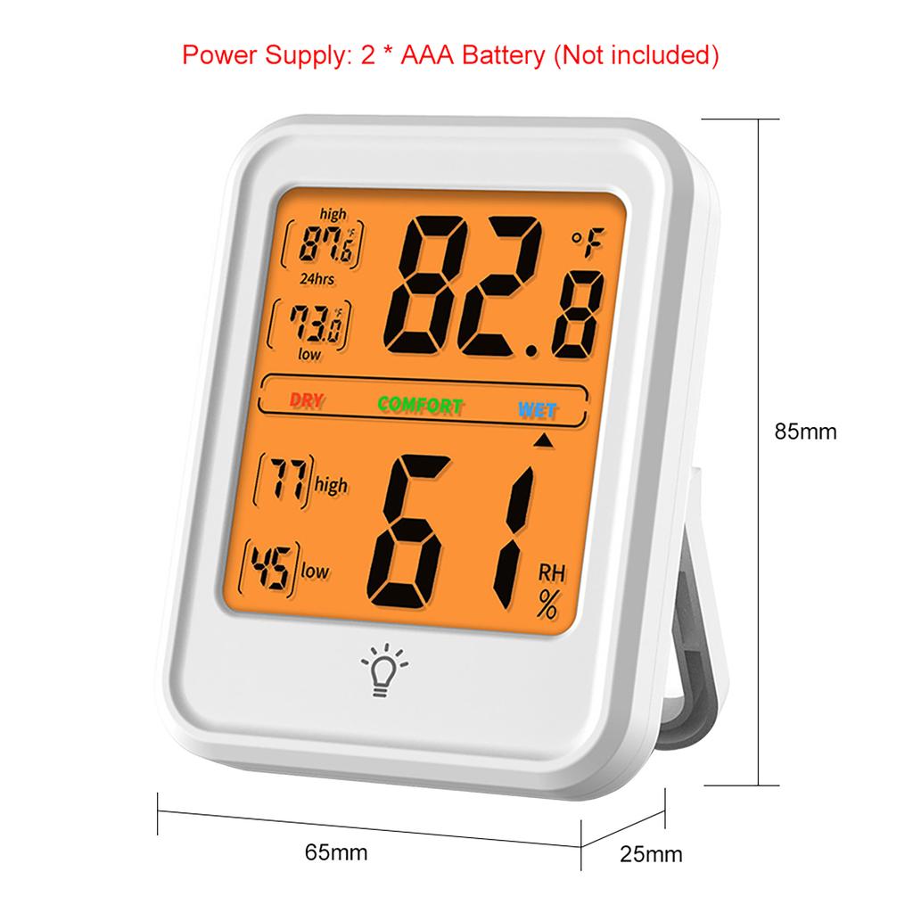 Digital Hygrometer Thermometer Indoor Temperature and Humidity Gauge Monitor Meter with LCD Display for Home Bedroom Office Greenhouse