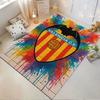 Valencia CF Colorful Logo Carpet suitable as a non-slip mat for the living room or bedroom sofa