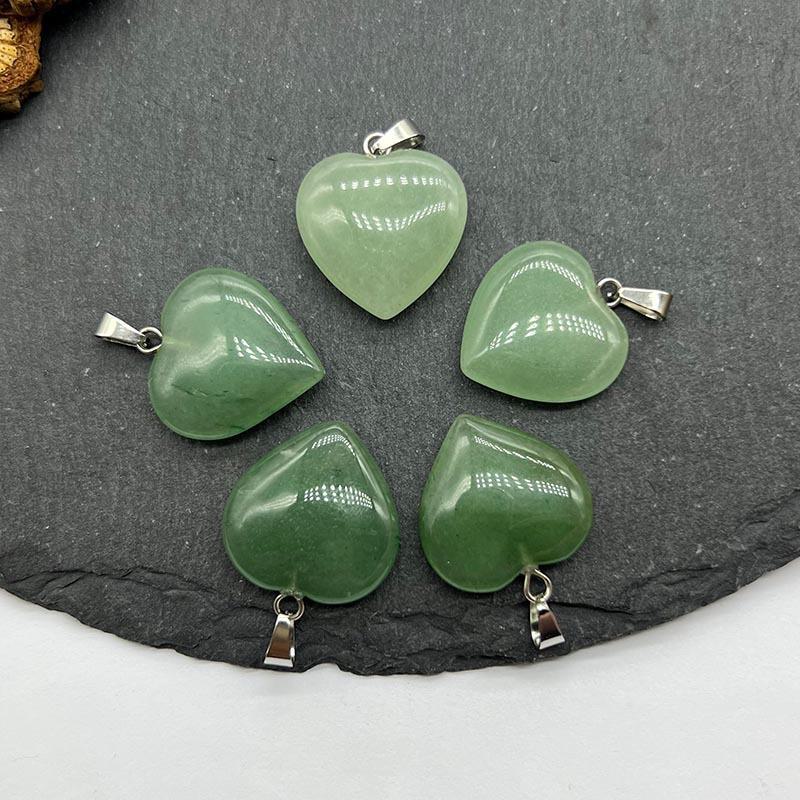 Ожерелье с подвеской из натурального хрустального камня в форме сердца, аксессуары - Ювелирные изделия с подвеской Love