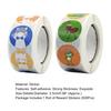 1 Roll Teacher Sticker Strong Stickiness Decorative Self-Adhesive Cartoon Animals Motivational Reward Stickers for School