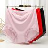 Seamless Panties High Waist Women's Briefs Large Size Underpants Solid Color Shorts Intimates
