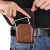 Luxury Leather Belt Clip Phone Case Men Waist Bag For Samsung Galaxy Z Flip5 Flip4 Flip3 5G,Oppo Find N2 Flip Moto Razr Magnetic Holster Pouch Cover