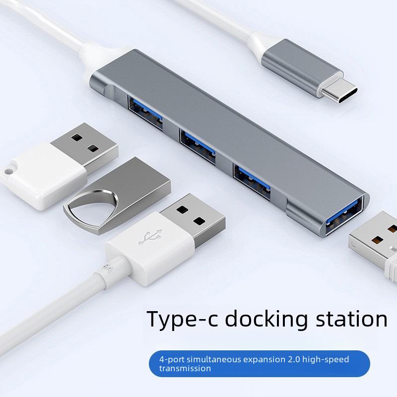 Многофункциональный USB-концентратор типа C: Док-станция для ноутбука с интерфейсами HDMI/VGA.