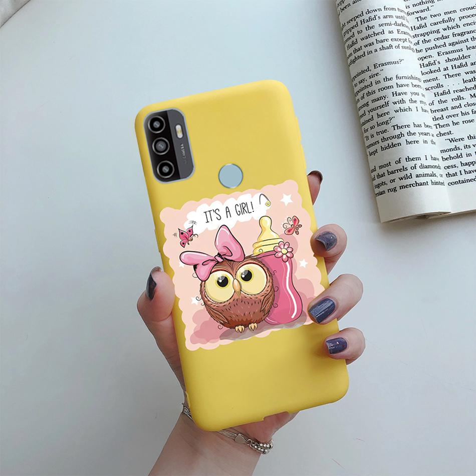 Чехол для OPPO A53S 2020 Мультяшный Coque Сердце Нарисованный Силиконовый Задняя Панель Телефона Для oppo a53s A 53s A53 s oppoa53 2020 Чехол-Ракушка