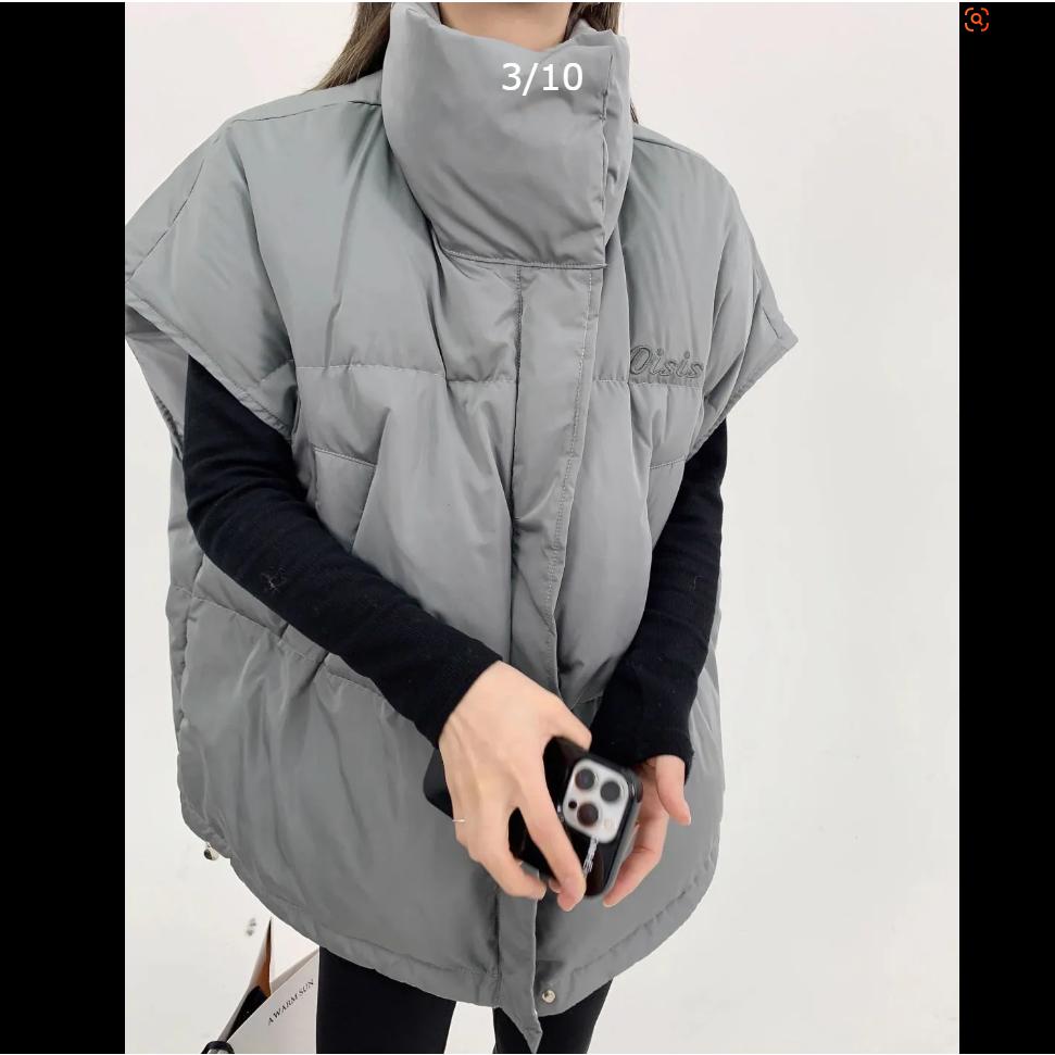 Add Fertilizer To Increase Down Cotton Vest Autumn and Winter Lightweight Loose Sleeveless Vest Waistcoat