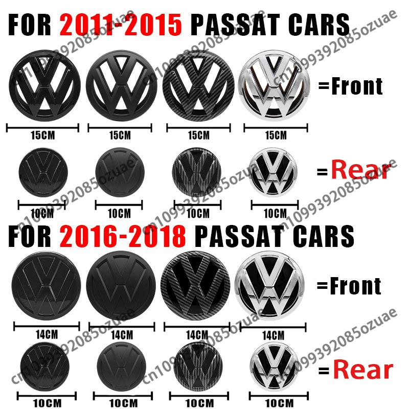 For VW Passat B8 16-2018 Car Logo Badge Hood Front Fence Volkswagen PASSAT B6 B7 2011-2015 Rear Trunk Emblem Sticker Accessories BG3