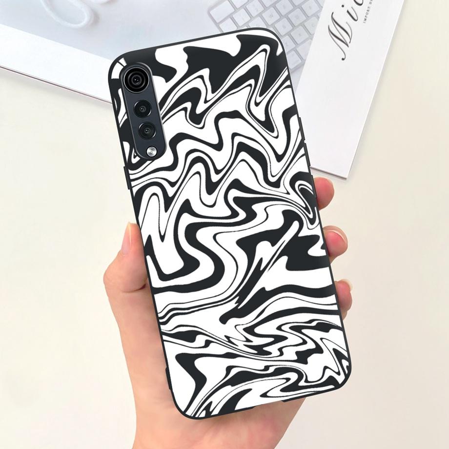 For LG Velvet 5G Case LG Velvet 4G Back Cover Liquid Silicone Bumper Shell On LGVelvet LM-G900N Coque Fashion Design Pattern Bag