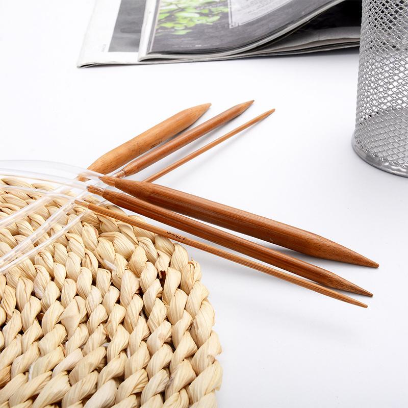 1 шт. Аксессуары для вязания Кольцо Вязание Бамбуковые спицы с двойным наконечником Крючок Пряжа DIY