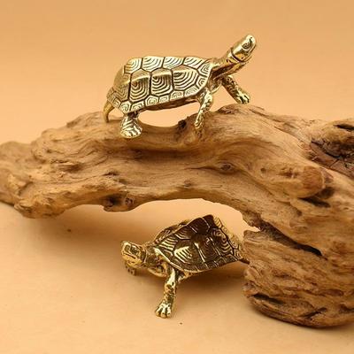 Латунная фигурка черепахи долголетия для дома, настольное украшение, черепаха Нафу, бронзовая резьба, изделия ручной работы, культурные игрушки, украшение для чайного питомца