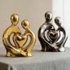 Couple Sculpture Couple Ornament Ceramic Couple Statue Hugging Figurine Lover Sculpture Wedding Anniversary Decor Valentines Day