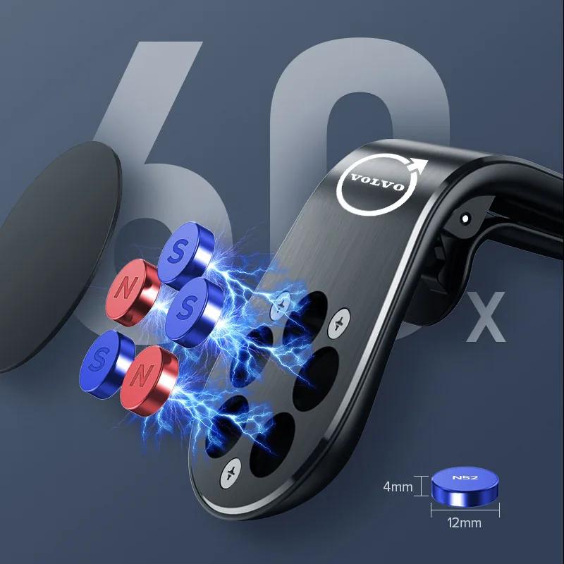 zpebr9 Magnetic Car Phone Holder Smartphone Holder Clip For Volvo XC90 V90 V60 XC60 V40 S80 S60 S90 C40 XC40 V70 XC70 C30 C70 EX90
