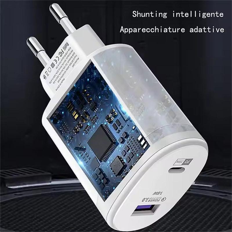 Tatal 38W Wall Charger Quick Charge PD20W Power3.0 Адаптер для быстрой зарядки с кабелем USB Type C для Xiaomi iPhone Samsung
