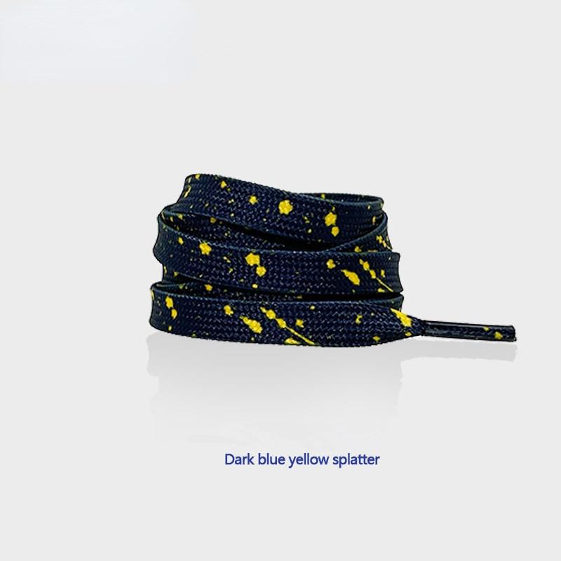 NO.8 красочные всплеск чернил AF1 шнурки женские позолоченные мужские красные черные спортивные повседневные баскетбольные кроссовки с ручной росписью шнурки 100/120/140/160