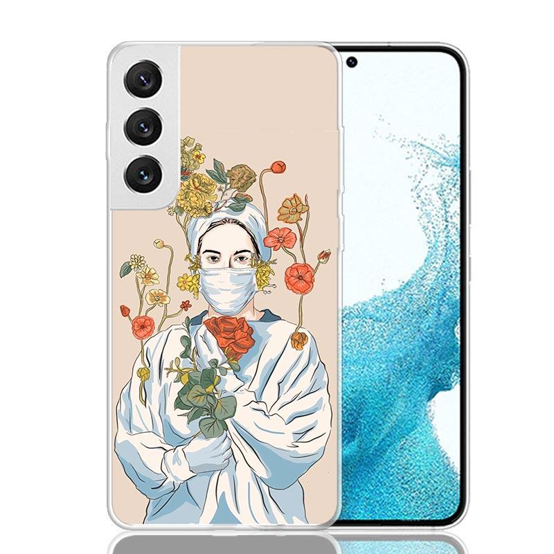 Medicine Nurse Doctor Phone Case For Samsung Galaxy S25 S24 S23 S22 S21 FE S20 Ultra S10 Plus Art Customized Coque Capa S24 S23