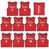 FINTA Soccer Bibs for Adults, Set of 10, One Size Fits All, FT6513, Available In 8 Colors (Red)