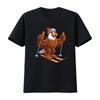 Eagle Skiing Skier Fun Cartoon Ski T Shirt Vintage Washed Breathable Unisex Slightly Versatile Graphic Stretched Homme