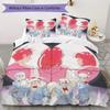 Anime-themed Love Marble Design Pattern Bedding,Quilt Set Quilt Cover Pillowcase Home Birthday Gift (1*duvet cover+2*pillowcase,without core)XSJT09172