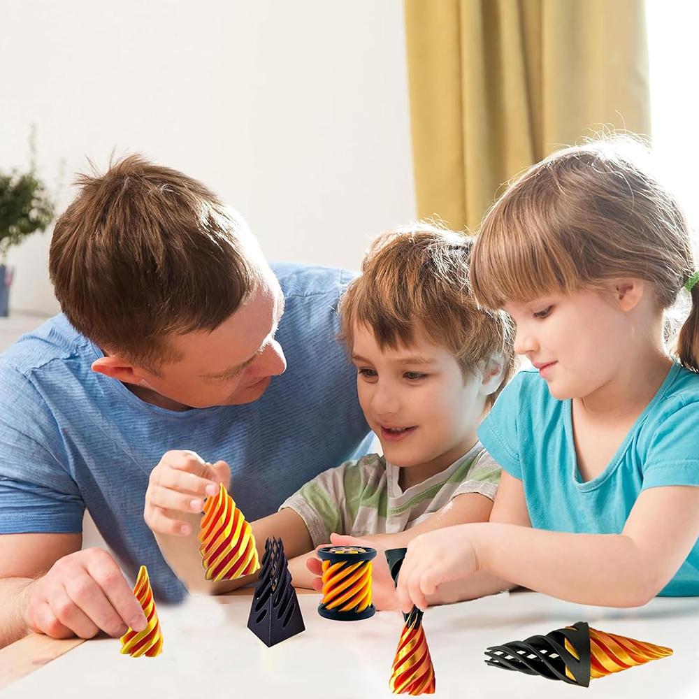 3 шт. Невозможный конус Мини-вихрь Резьбовая иллюзия Настольный декор для расслабления