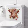 Cute Little Cow Sticker Cartoon Waterproof Bathroom Toilet Decoration Self Adhesive Decals