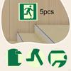 5 Pieces Exit Sign Stickers Waterproof 15x15 Cm for Commercial