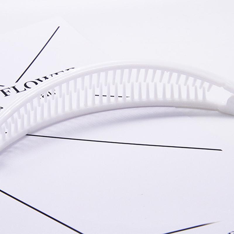 Hair Wave Clip Hairpin Shape Plain Comb Clip Ponytail Holder Black/White Korea Bangs Comb Banana Unique