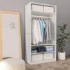 Wardrobe - VIDAXL - 800231 - Glossy White - Engineered Wood - 100x50x200 Cm