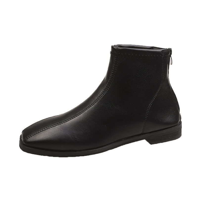 Модные коричневые короткие туфли для женщин, черная обувь, элегантные рабочие ботинки на низком каблуке, женские ботильоны, тренд 2024 года, высокое качество, предложение