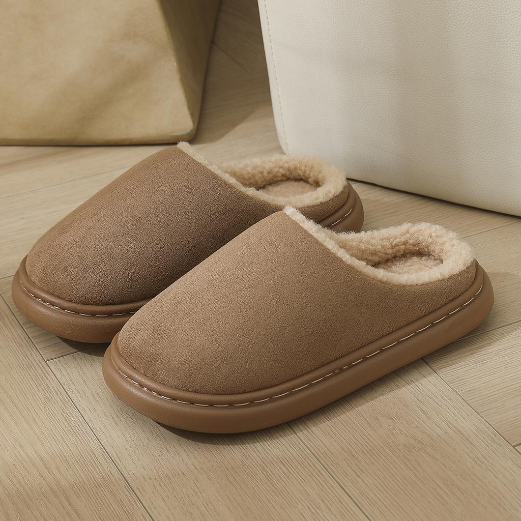 Cotton Slippers for Women, Large Size, Winter Couple, Home Use, Indoor Anti Slip and Warm, Women's Cotton Holder, Men's Thick Sole