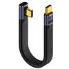 Зарядный кабель USB C 240 Вт, передача данных 40 Гбит/с, короткий гибкий шнур, устойчивый к изгибам, для мобильных устройств