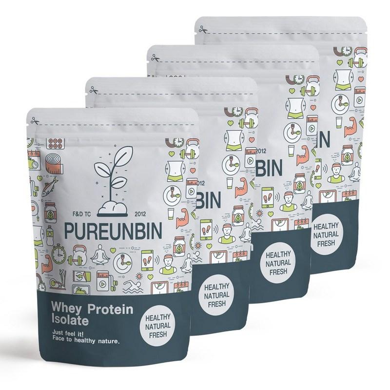 Purunbean WPI whey protein isolate powder, 500g, 4 pieces