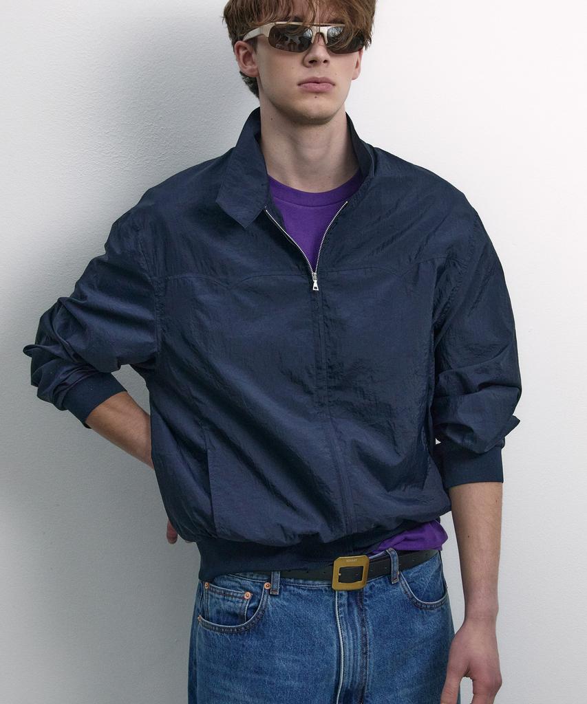 Nohant Light Stand-Collar Blouson Navy