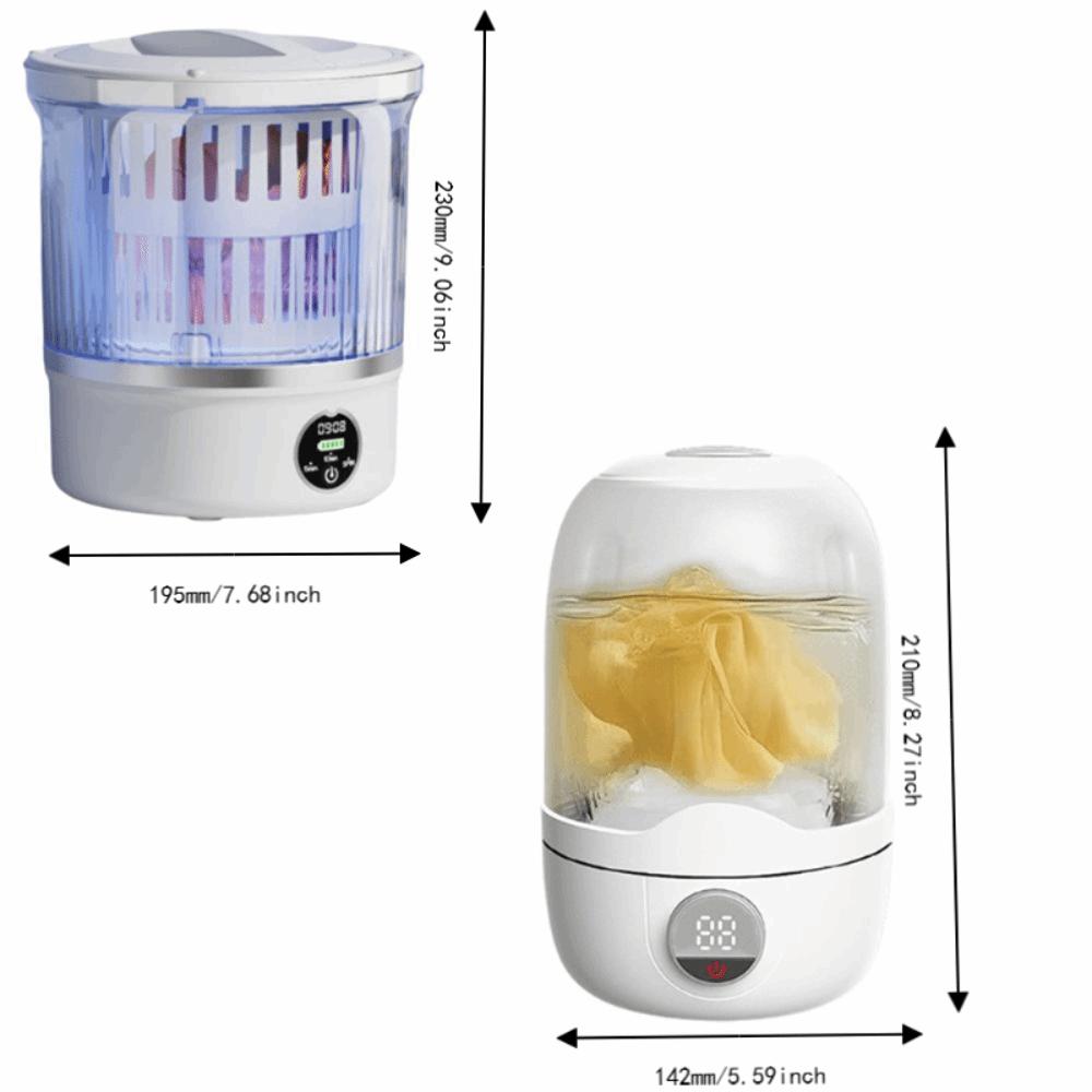 Delicate Laundry Mini Washing Machine Wash & Spin 2-in-1 Cordless Washer Travel Essentials