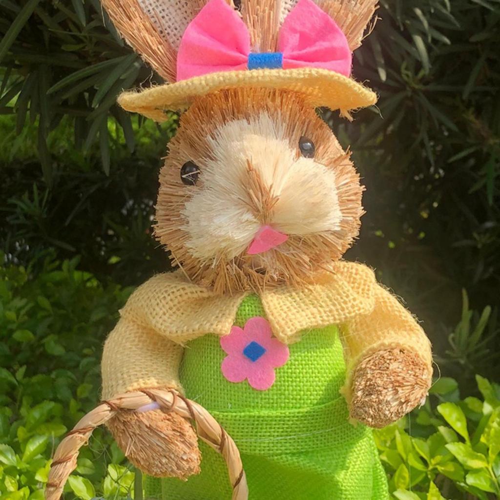 Фигурка Пасхального Кролика Пасхальный Декор Милый Мультяшный Декоративный Садовый Статуэтка Украшение для Крыльца Стола Внутри Снаружи Спальни Газона