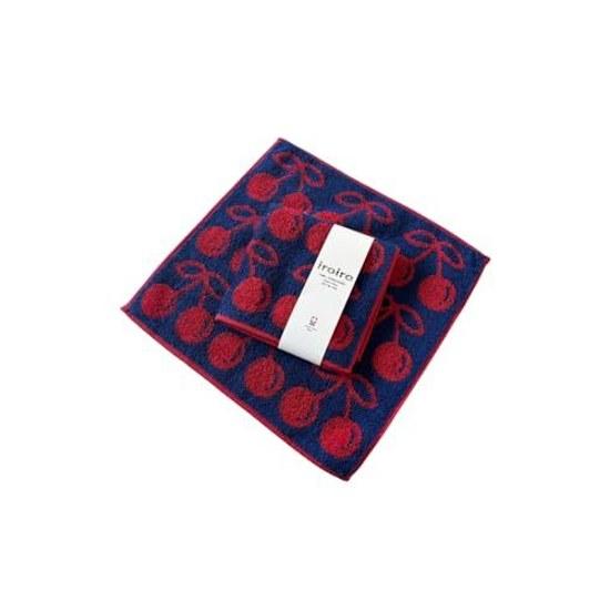 Imabari Towel iroiro Handkerchief Collection 25cm25cm Made Japan 100 Cotton Soft Gentle on Skin Cute (Cherry)