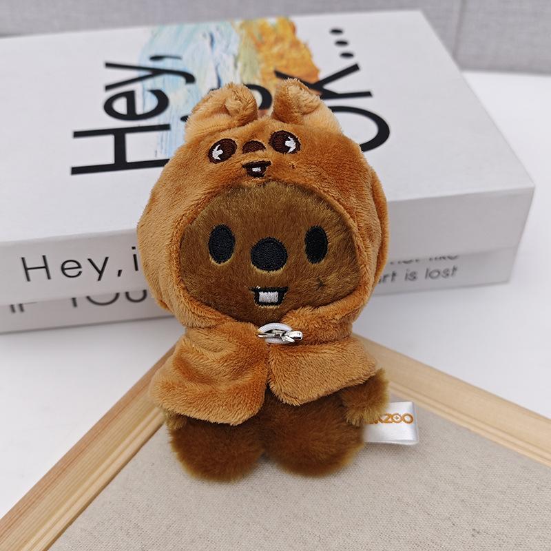 detachable cape plush doll keychain kids keychain K-POP wolfchan leebit children's toy fan gift decoration pendant