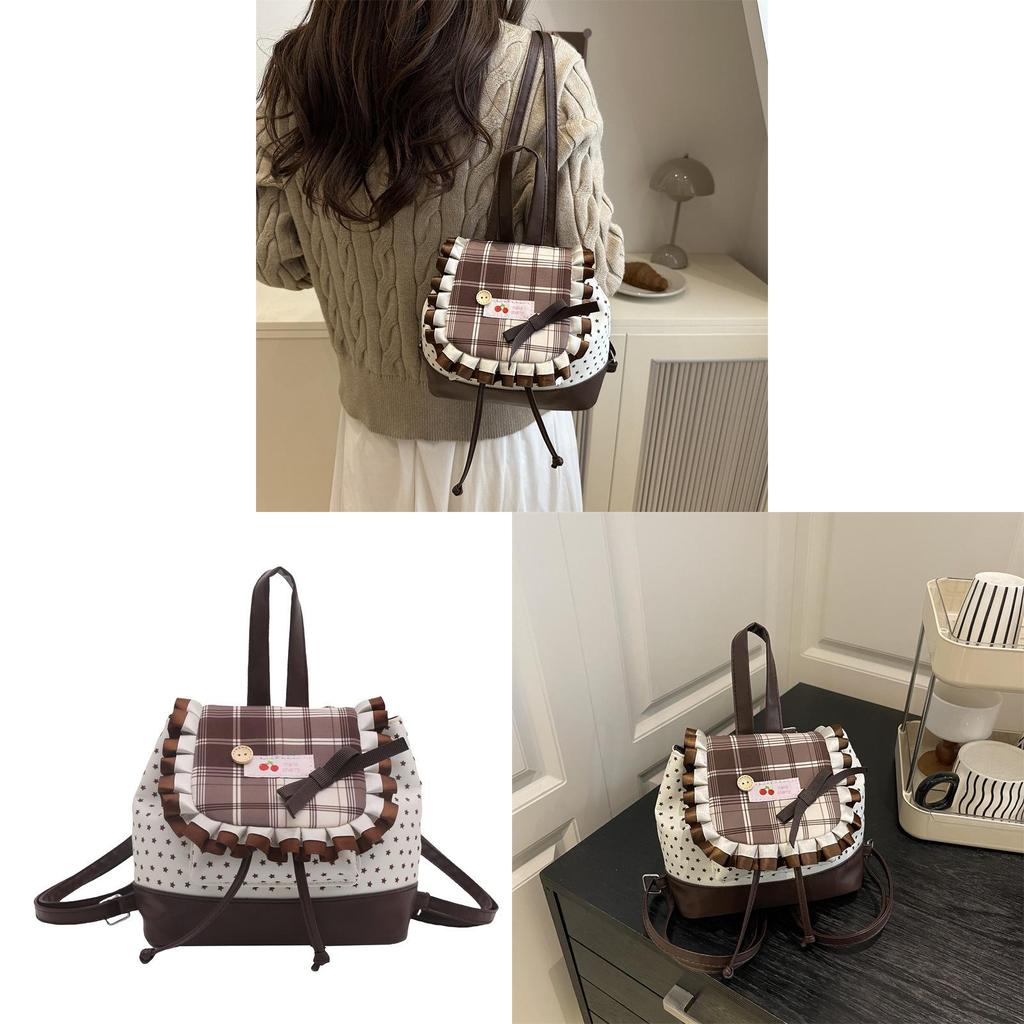 Trendy Streetwear Backpack With Inner Pocket And Stitching Details For School