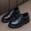 Кожаная обувь для мальчиков, Весна и Осень, корейская версия, мальчиковый британский стиль, мягкая подошва, средняя старшая школа, обувь для выступлений студентов