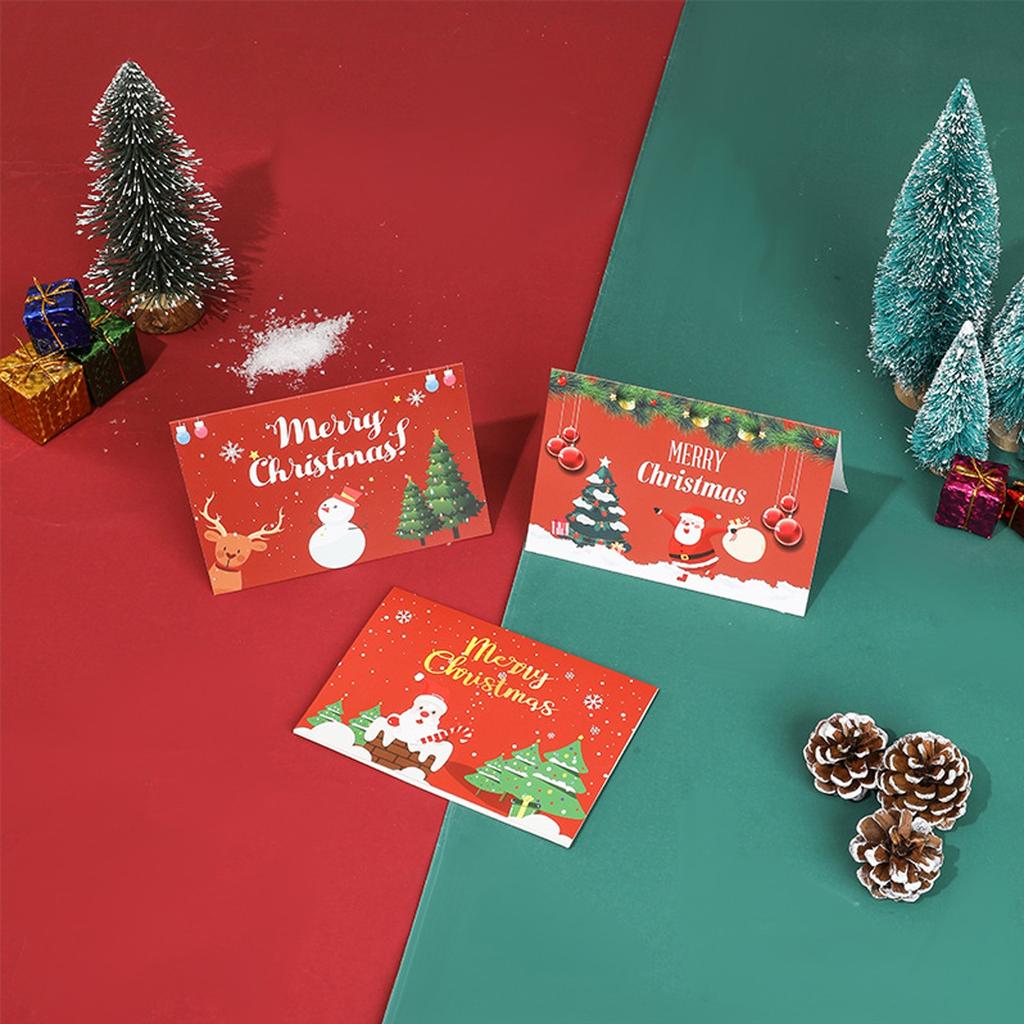 Набор рождественских открыток, сложенный конверт, праздничная рукописная рождественская открытка с благословением