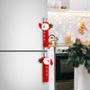 1 Pair Christmas Refrigerator Handle Gloves Santa Claus Snowman Elk Kitchen Fridge Handle Cover Set Home Decoration