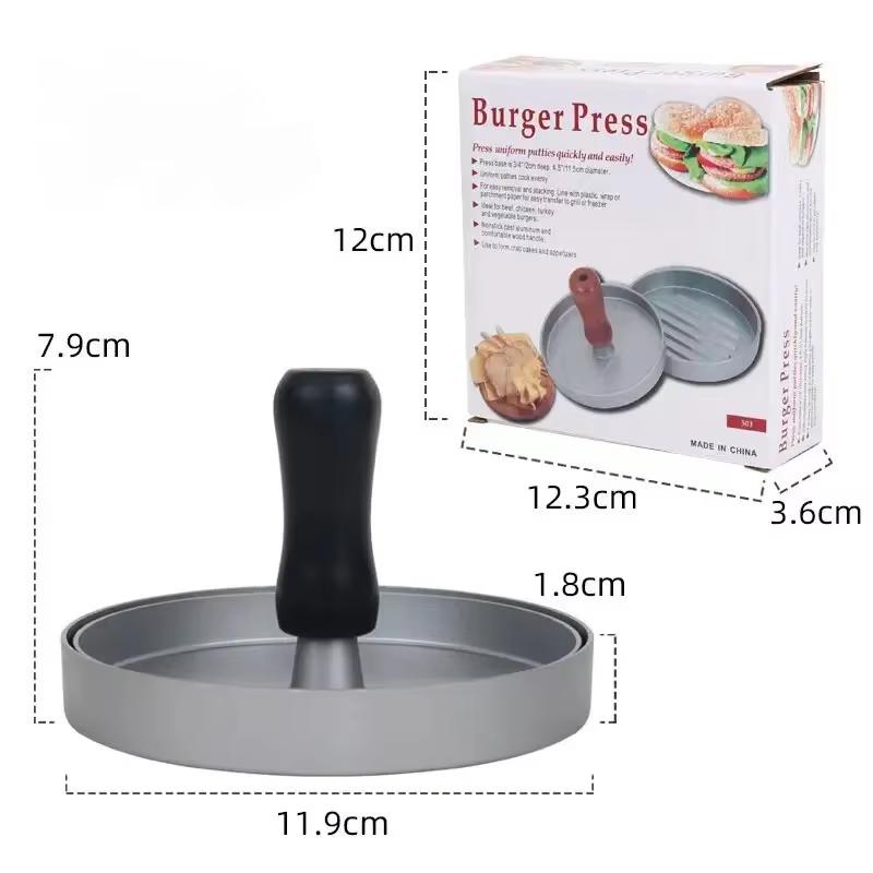 Round Hamburger Burger Press Beef Grill Food-Grade ABS Hamburger Helper Meat Press Cutlets Patty Maker Mold Kitchen Gadgets 4