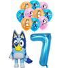 Birthday Party Decoration Blue Balloons Bluey Tablecloth Backdrop Party Supplies Bluey Birthday Set Party Favors Kids Birthday